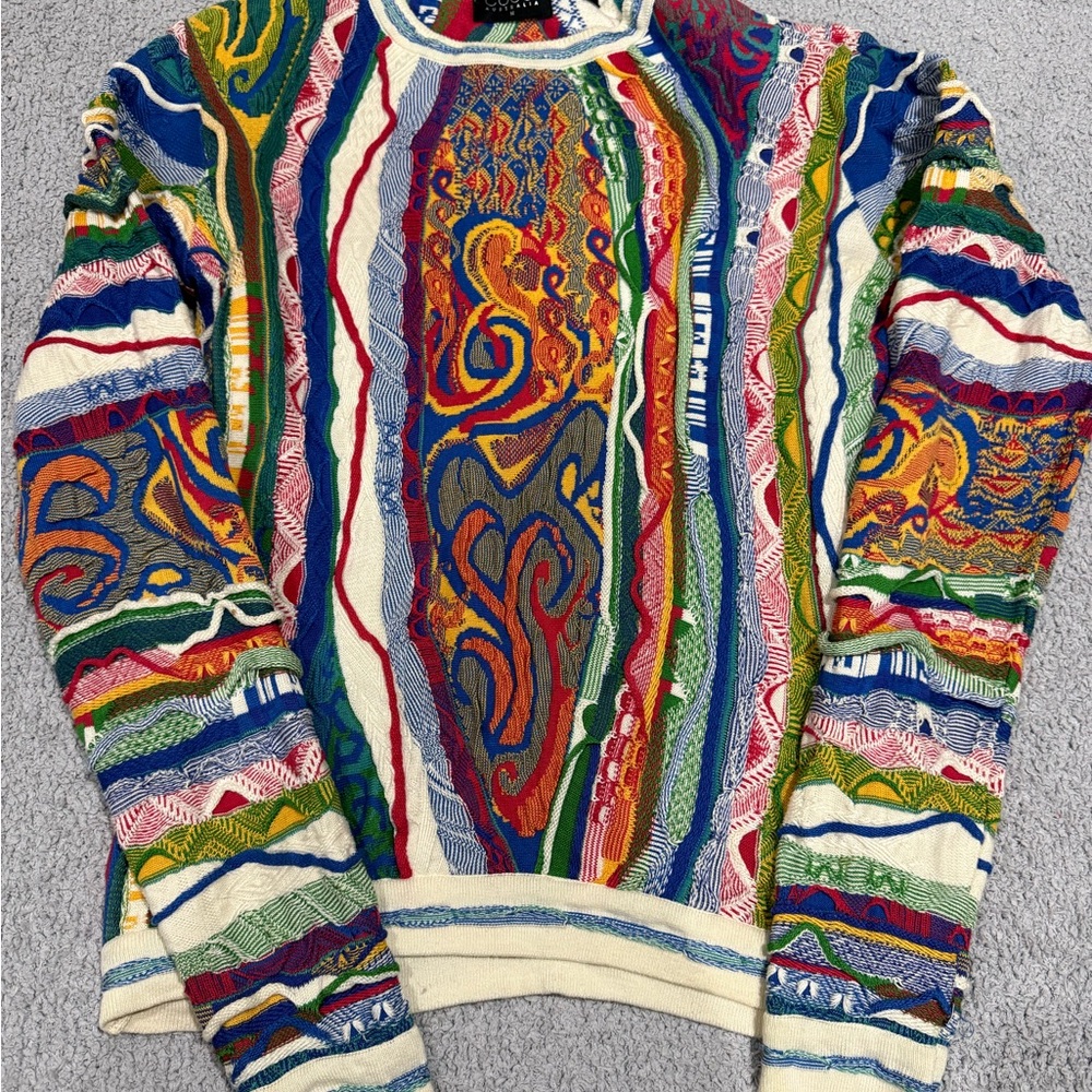 COOGI Multicolor Abstract Crewneck Sweater